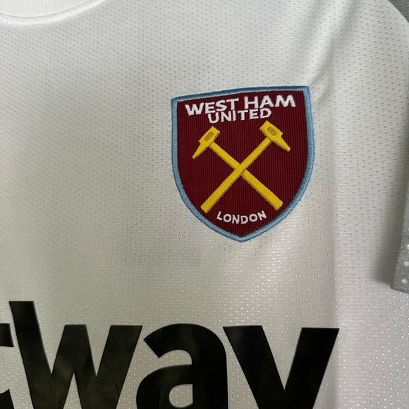 West Ham 2024/25 White Away Soccer Jersey Men Size Shirt No name Football