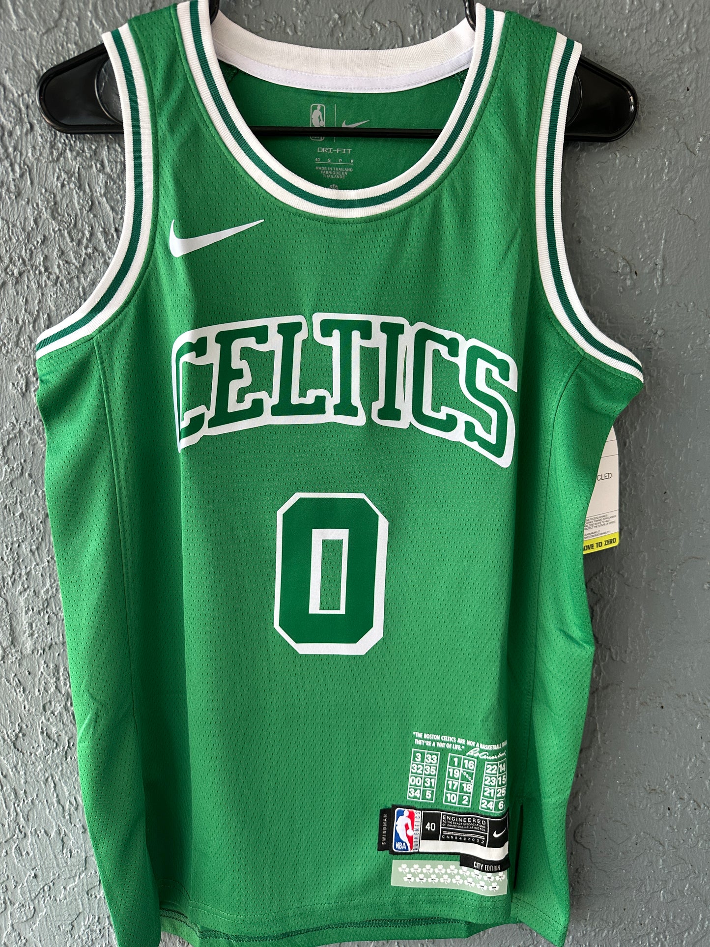 Boston Celtics Jayson Tatum Retro Basketball Jersey Green Men Size