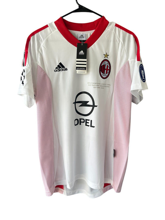 Milan 2003 UCL Final Andriy Shevchenko #7 Away Soccer Jersey White Men Team Size