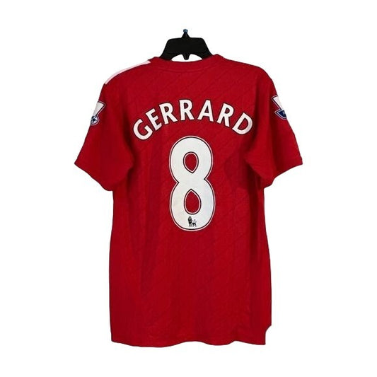 Liverpool Steven Gerrard #8 Retro Soccer Jersey 2010/11 Home Red Men Size Shirt