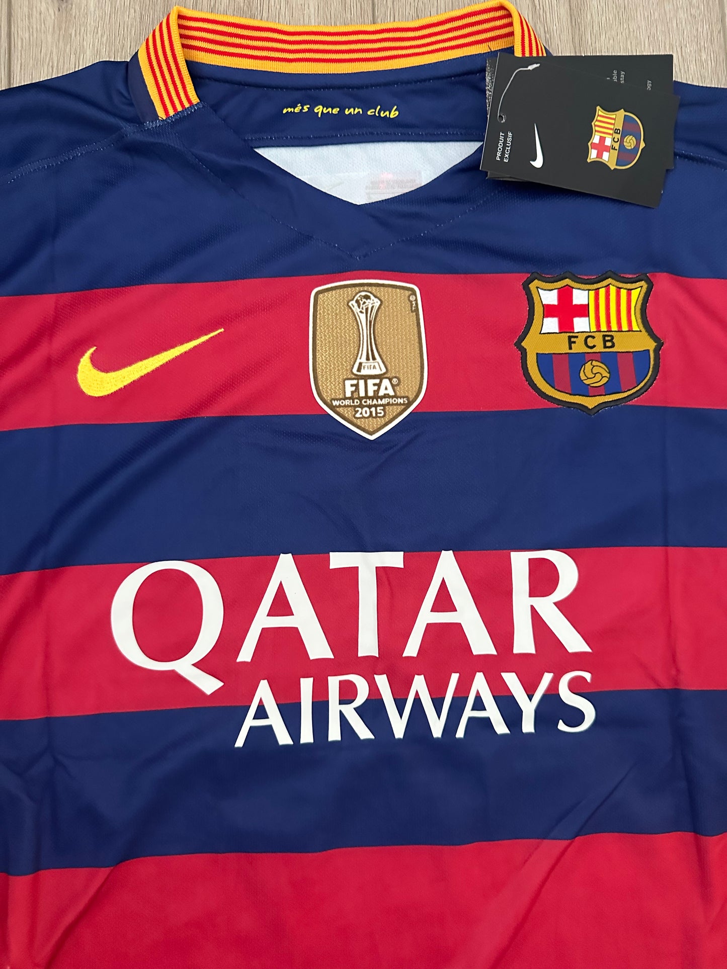 Neymar Jr Barcelona Soccer Jersey 2016 Home Champions Regular Men’s size Shirt