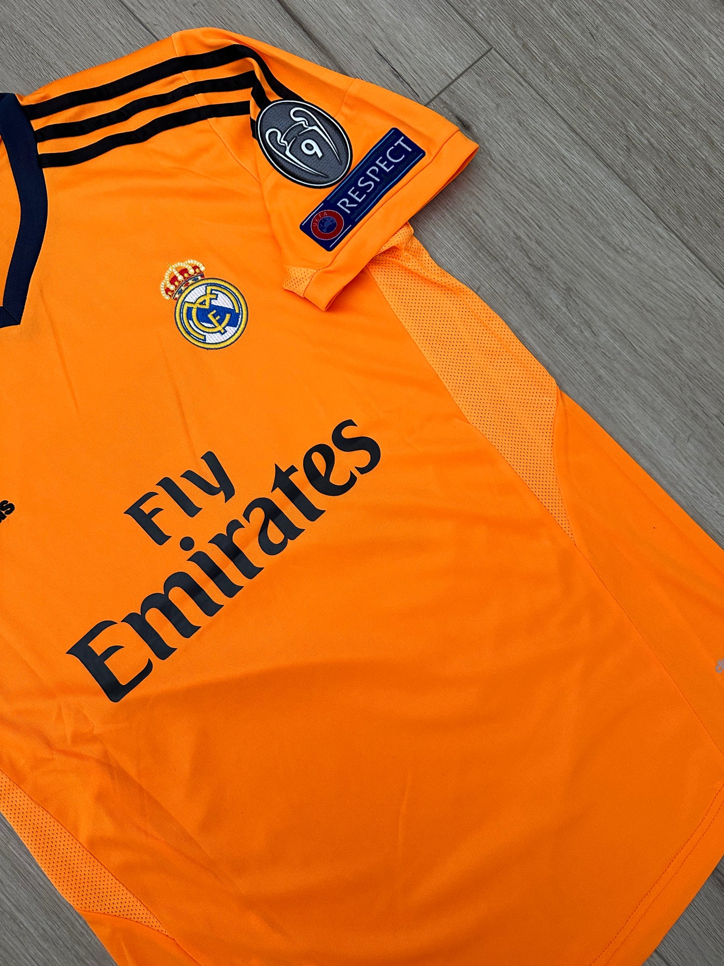 Real Madrid 13/14 Cristiano Ronaldo UCL Retro Orange Third Jersey Men’s Size