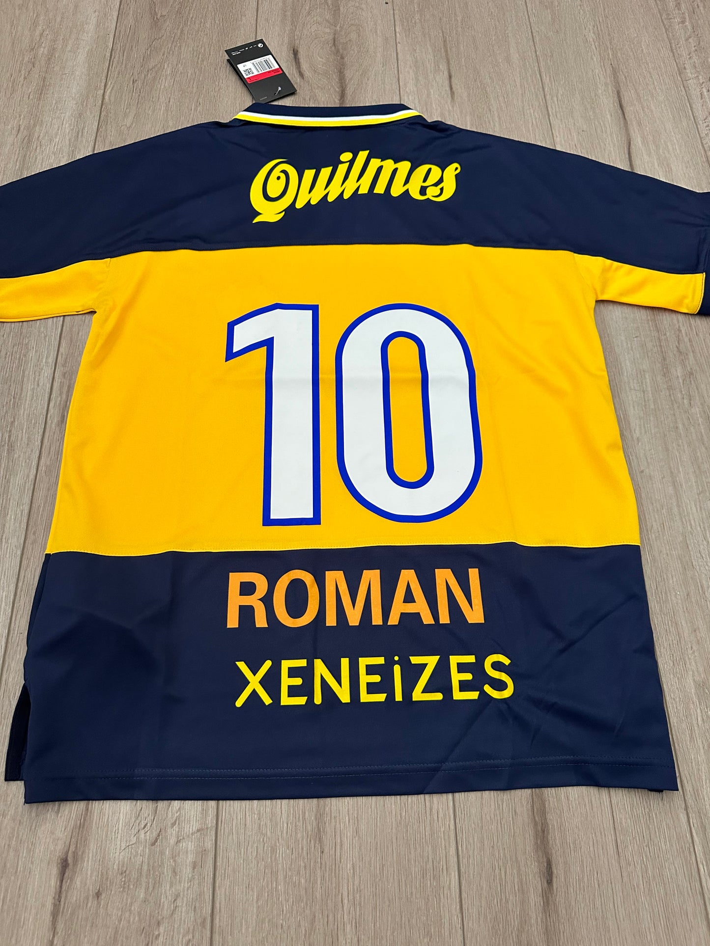 Juan Roman Riquelme #10 Retro 1999/00 Boca Soccer Jersey Home Blue Men Size Football