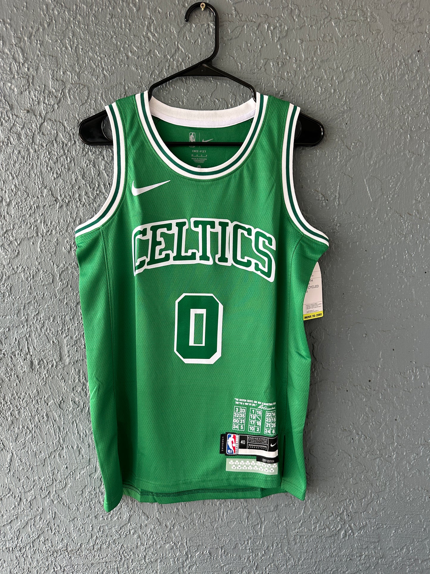 Boston Celtics Jayson Tatum Retro Basketball Jersey Green Men Size