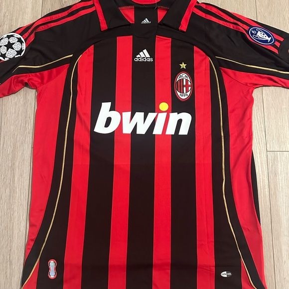 Milan 06/07 Paolo Maldini #3 Home Soccer Jersey Retro Rossoneri Men Size shirt