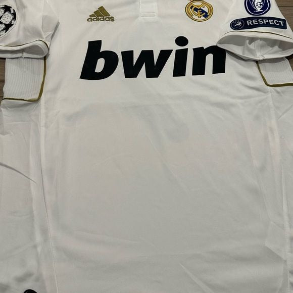 Real Madrid No Name Soccer Jersey 2012 Home Champions White Gold Men Size