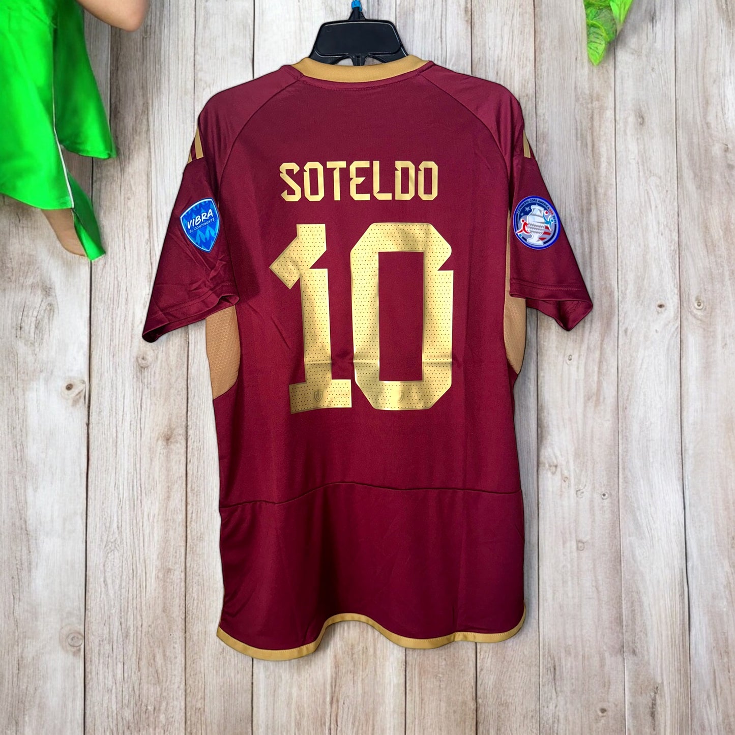 Venezuela Yeferson Soteldo #10 Home Red Soccer Jersey Cup 2024 Men Size Shirt