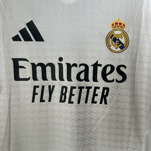 Real Madrid Vinicius Jr #7 2024/25 Home White UCL Soccer Jersey Men Size Shirt