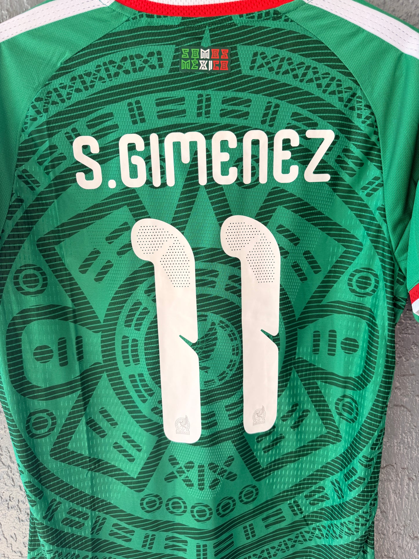 Mexico 2026 Home Player Version Soccer Jersey – Santiago Gimenez #11 – Green – Men’s