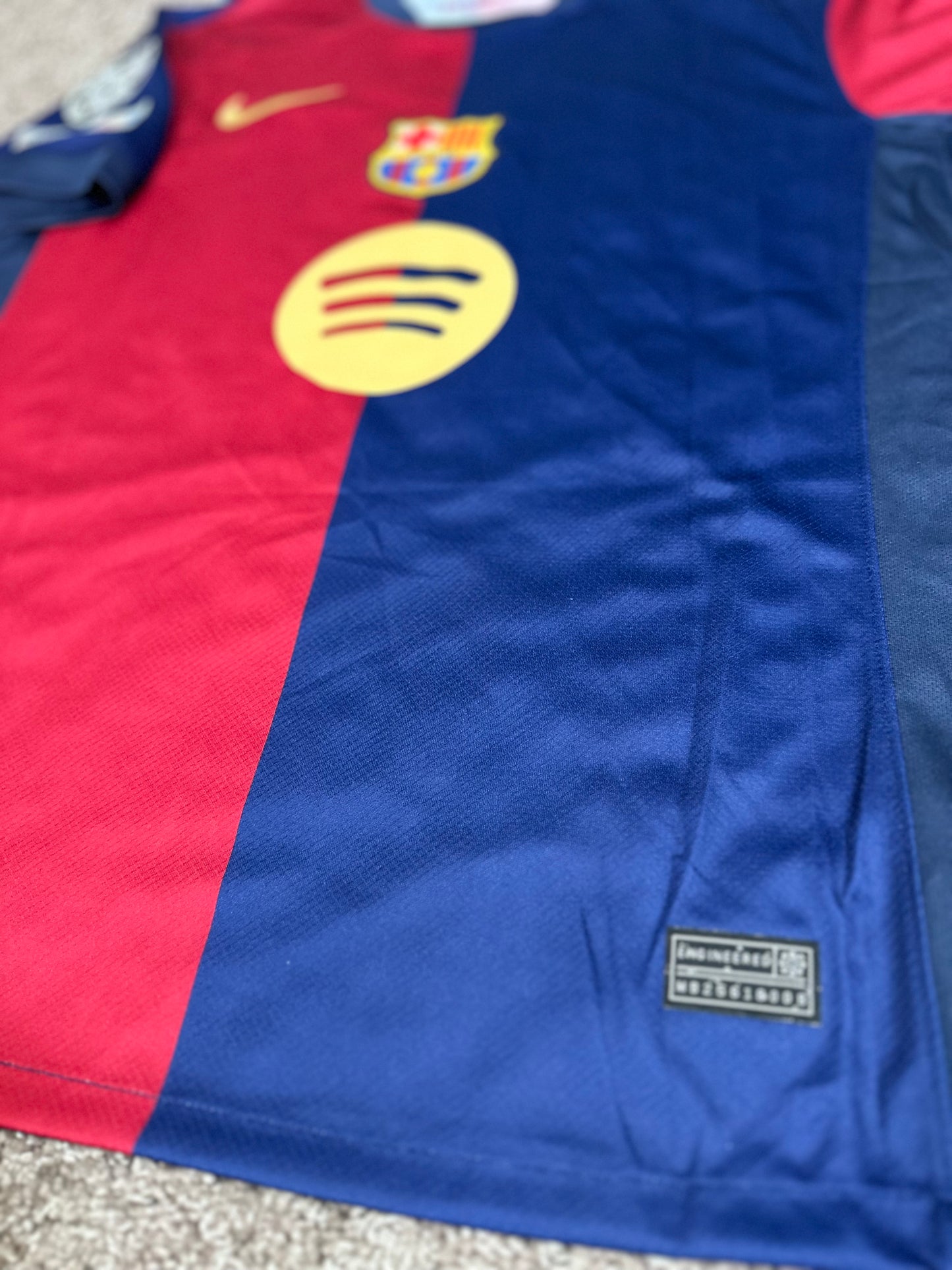 Barcelona Lamine Yamal #19 Home Soccer Jersey 2024/25 Men Size Red Blue Shirt