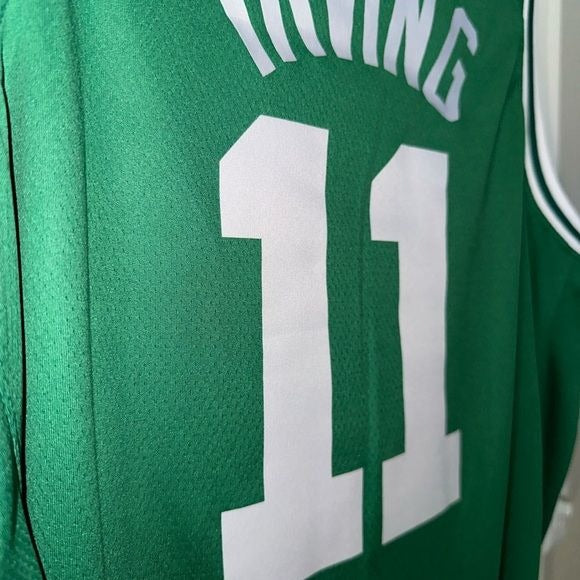 Kyrie Irving Celtics Basketball Jersey #11 Boston Black Green Men Size