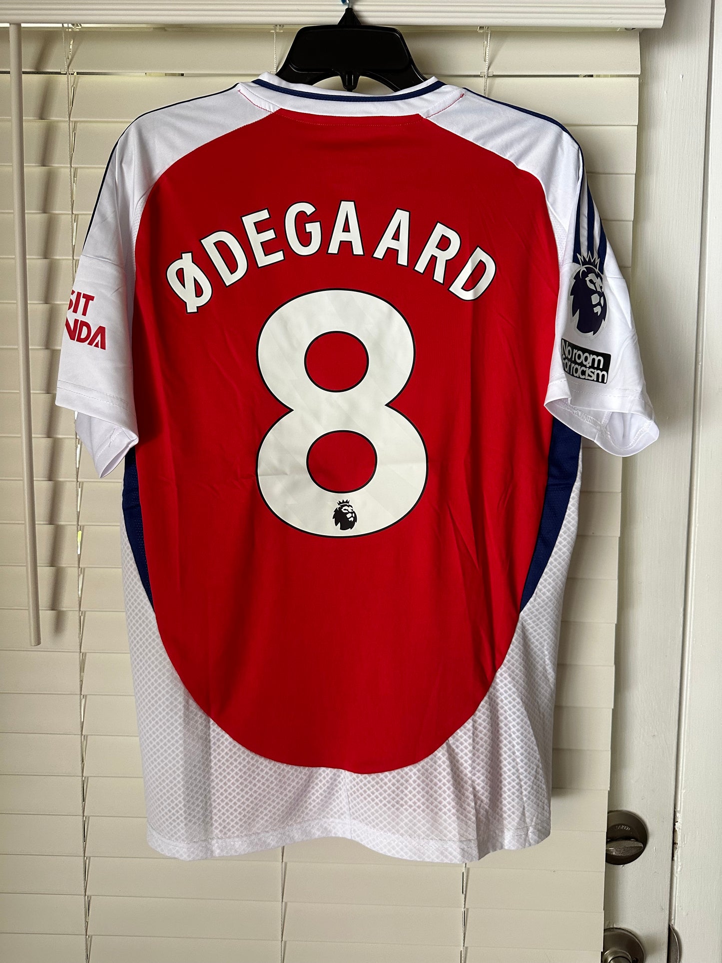 Arsenal Martin Odegaard #8 Home Red 2024/25 Soccer Jersey Premier Men Size Shirt