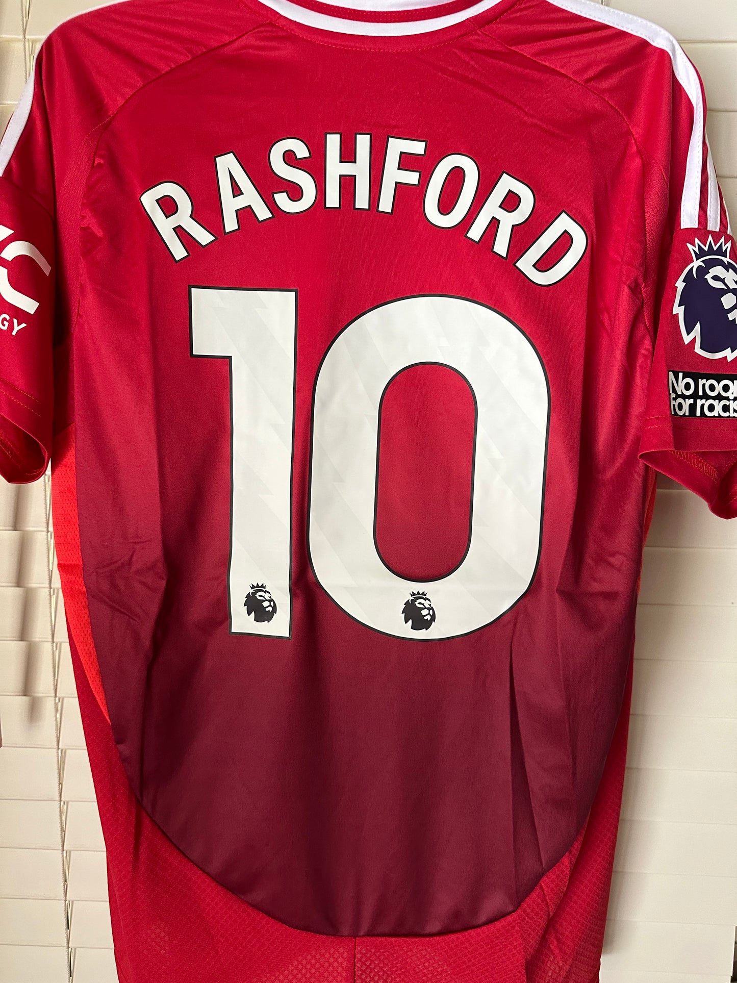 Manchester United Marcus Rashford #10 Home Red 2024/25 Soccer Jersey Men Size