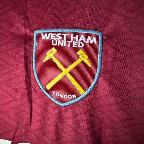 West Ham No Name Home Red Soccer Jersey 2024/25 League Men Size Shirt Football