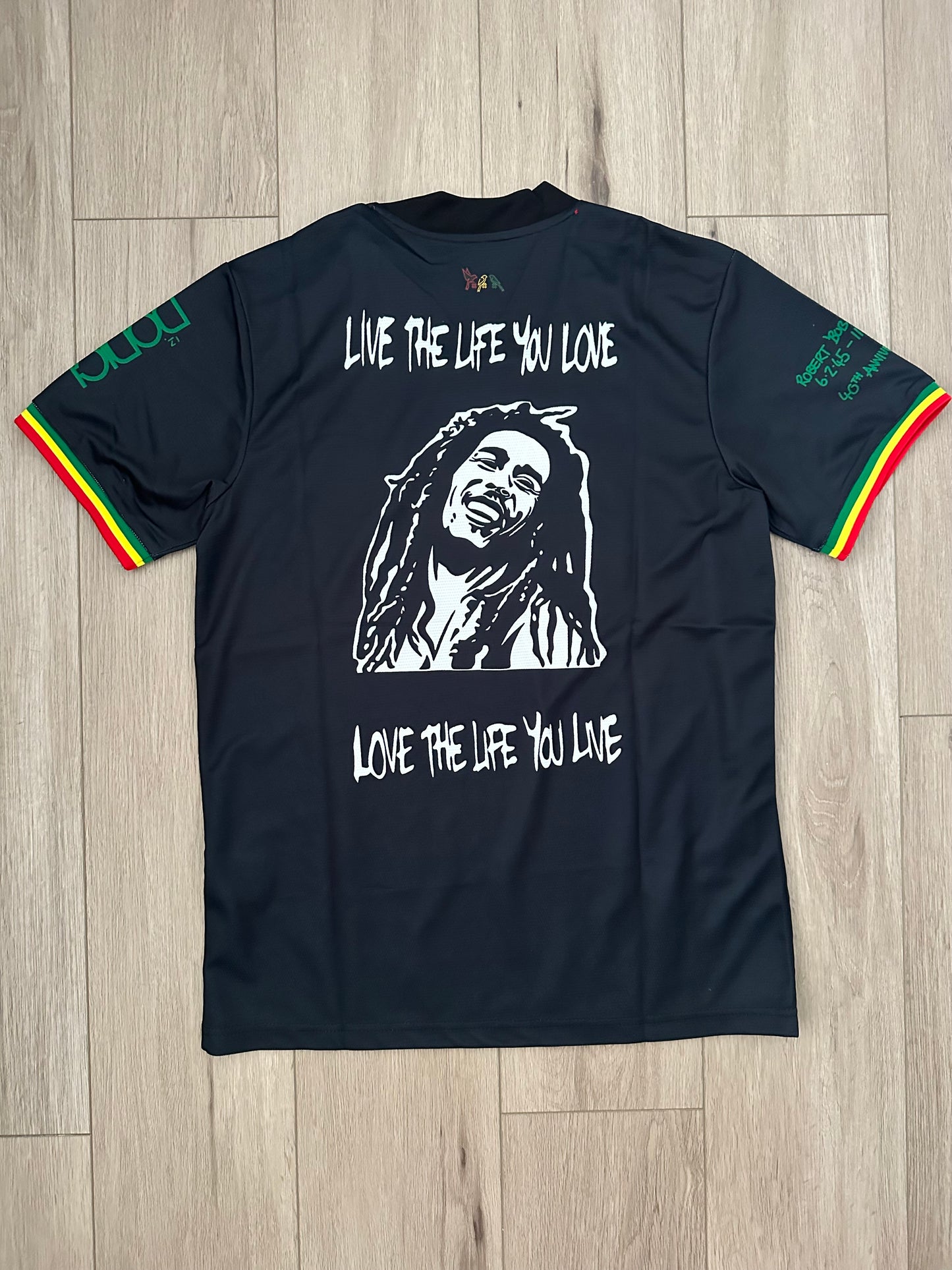 Rare Soccer Jersey Ajax Bob Marley Special Edition Black Regular Men Size Shirt