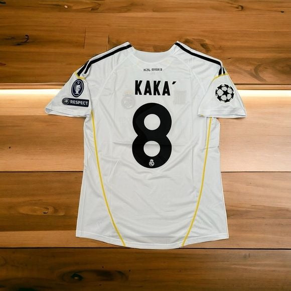 Soccer Jersey Ricardo Kaka #8 Retro 09/10 Home White Real Madrid UCL Men Size