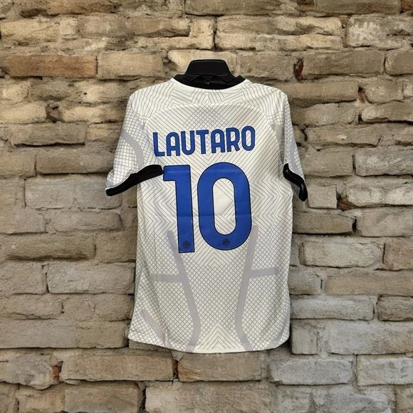 Inter Milan Lautaro Martinez #10 Soccer Jersey 24/25 Men Blue Away White Shirt