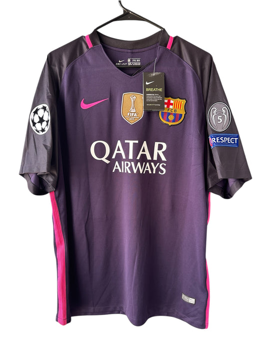 Barcelona Messi Away Purple 2016/17 Soccer Jersey #10 Large size Men shirt
