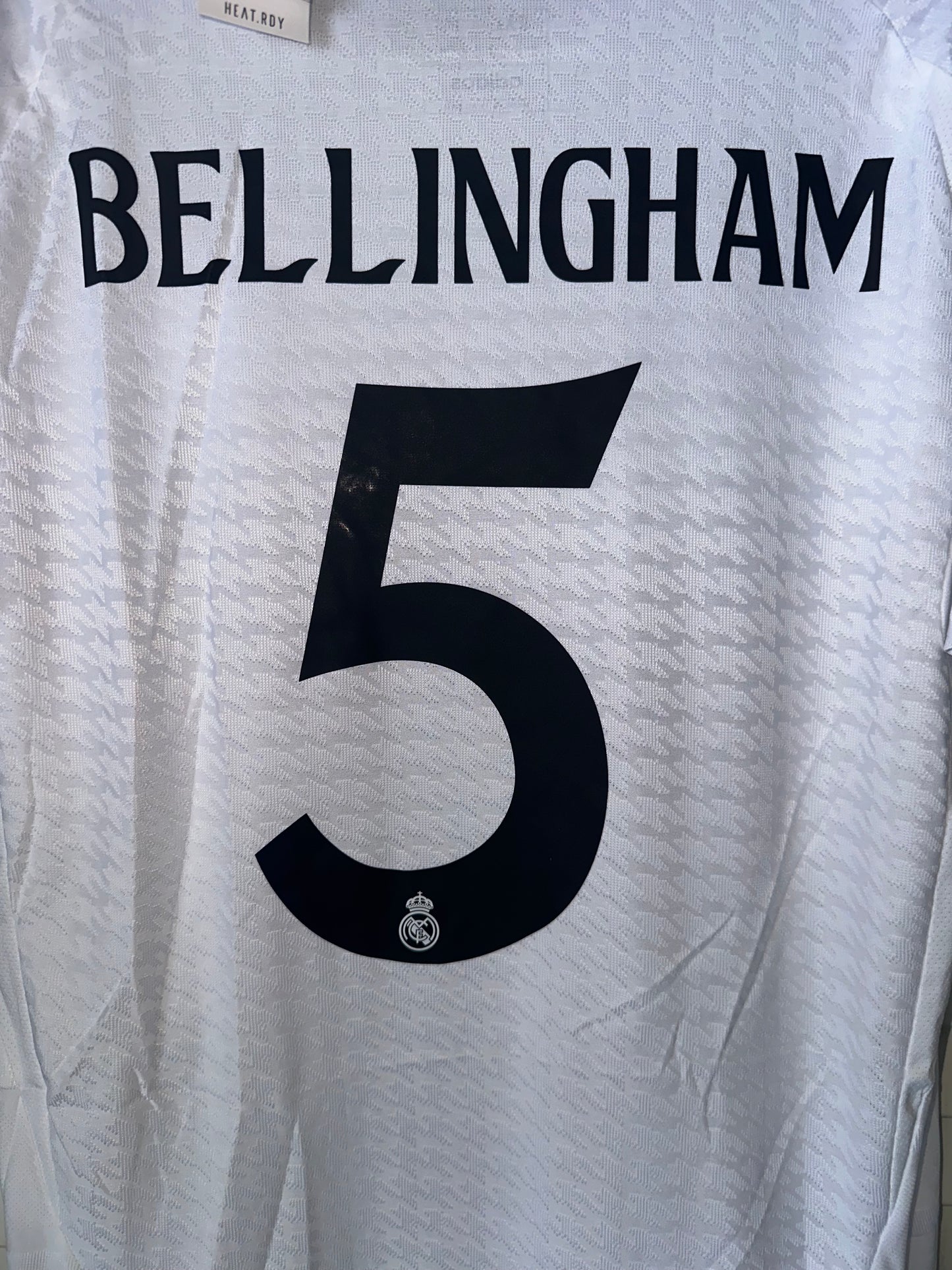 Real Madrid Jude Bellingham #5 2024/25 UCL Home White Soccer Jersey Men Size