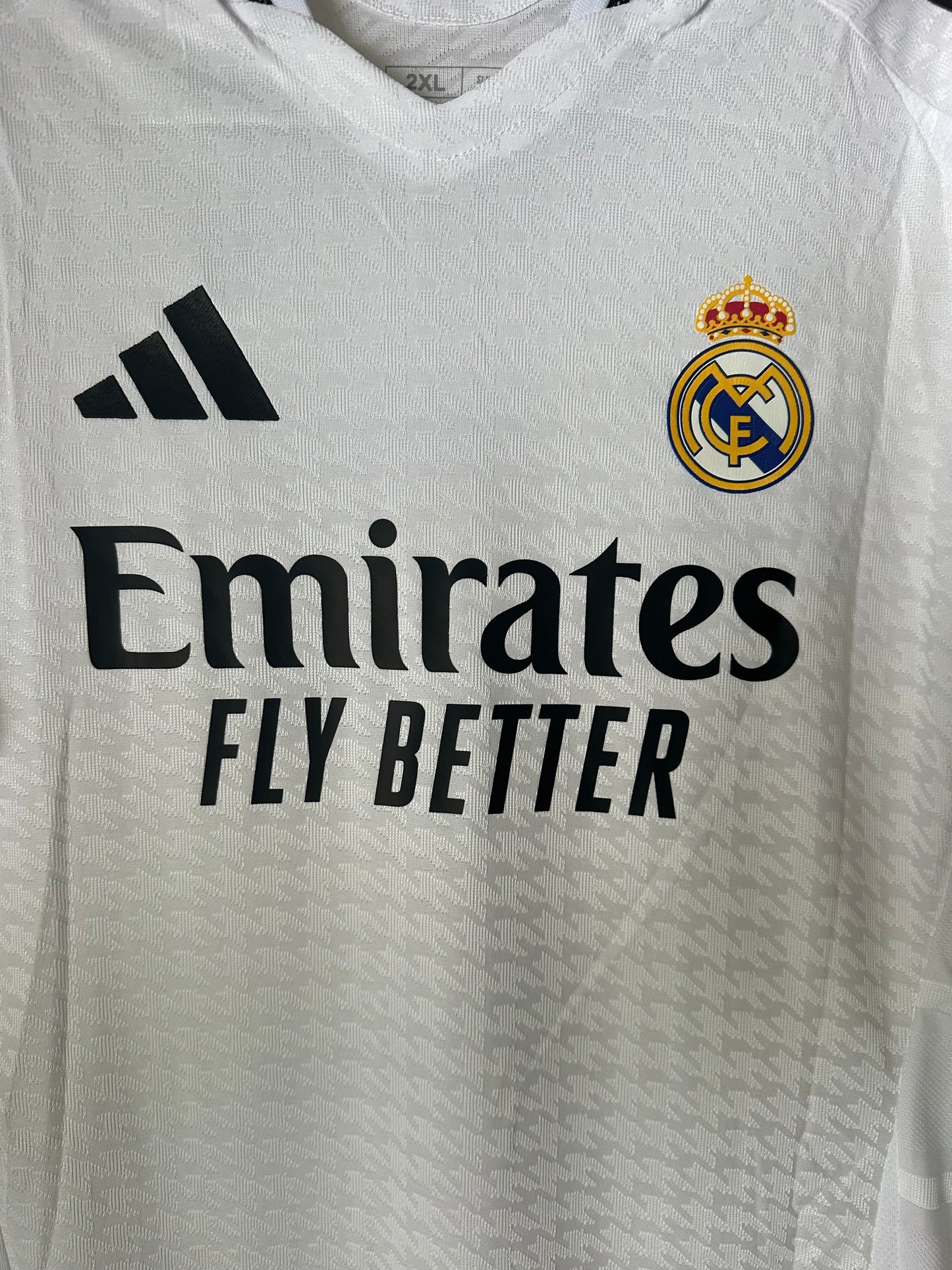 Real Madrid Jude Bellingham #5 2024/25 UCL Home White Soccer Jersey Men Size