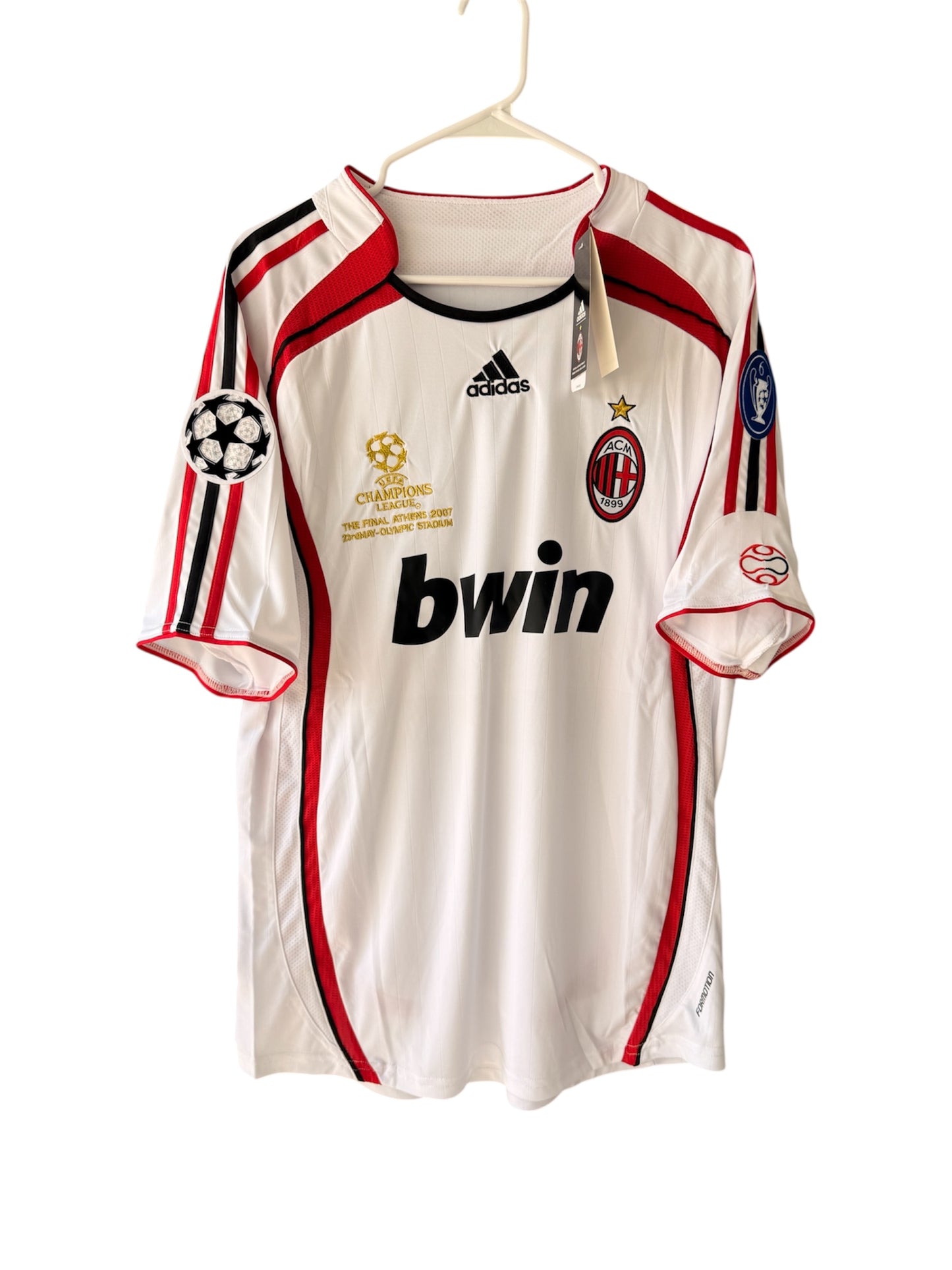 Milan Retro Jersey 2007 Champions League Final White – Kaka #22 – Men’s