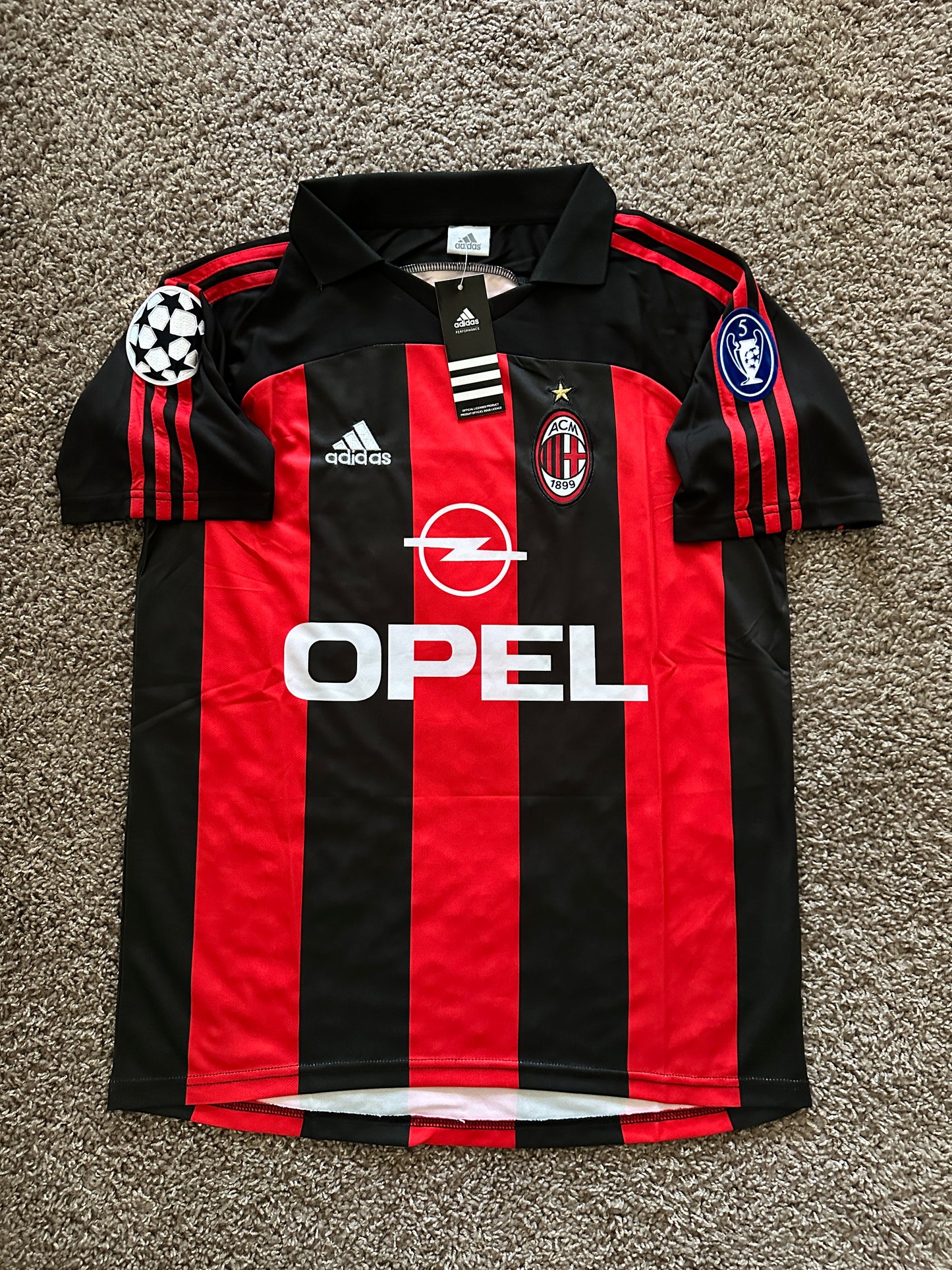 AC Milan 2000/01 Soccer Jersey Paolo Maldini Retro Men Size