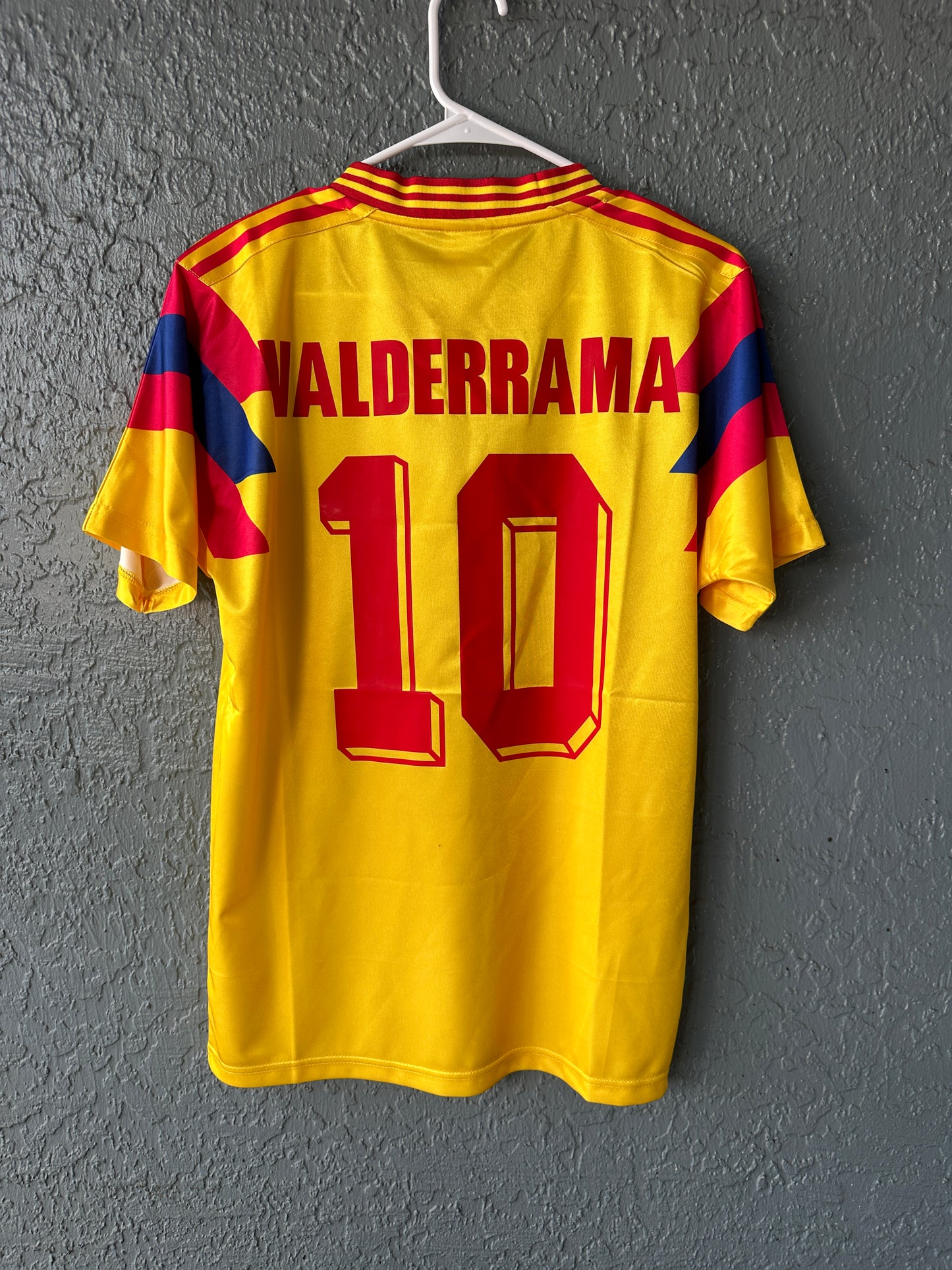 Colombia Carlos Valderrama Retro Soccer Jersey Yellow 1990 FWC Men Size