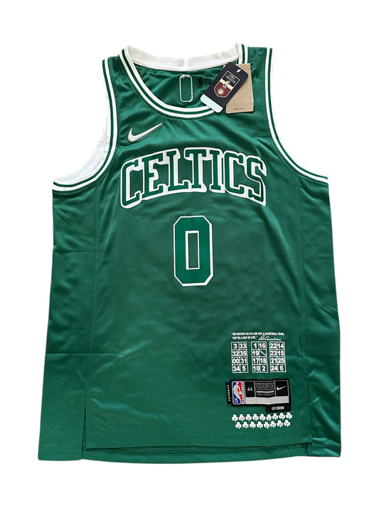 Boston Celtics Jayson Tatum Retro Basketball Jersey Green Men Size