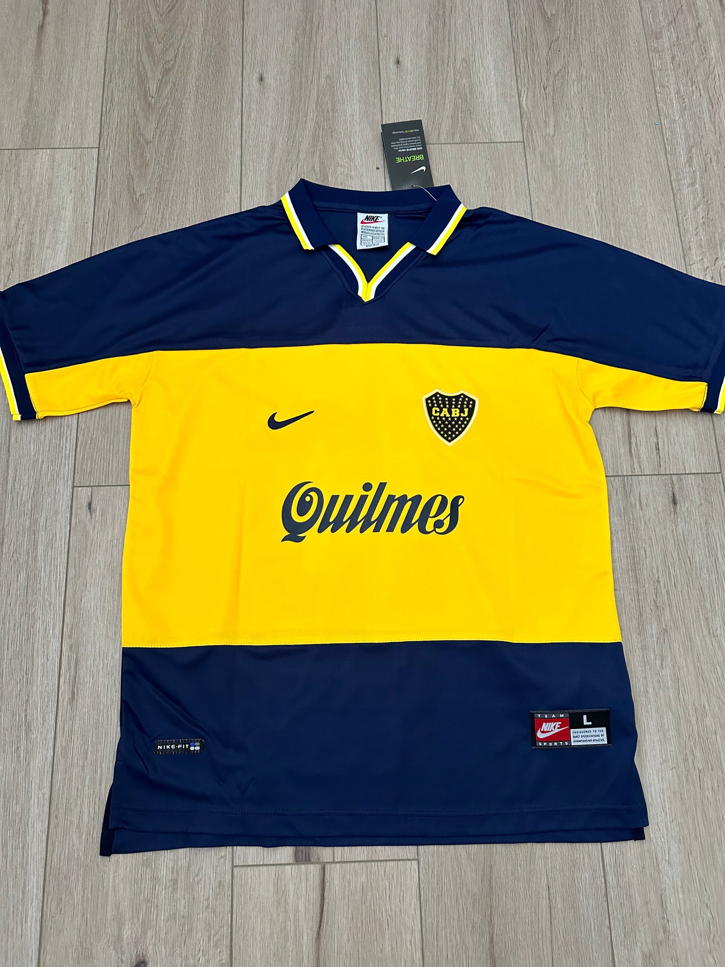 Juan Roman Riquelme #10 Retro 1999/00 Boca Soccer Jersey Home Blue Men Size Football