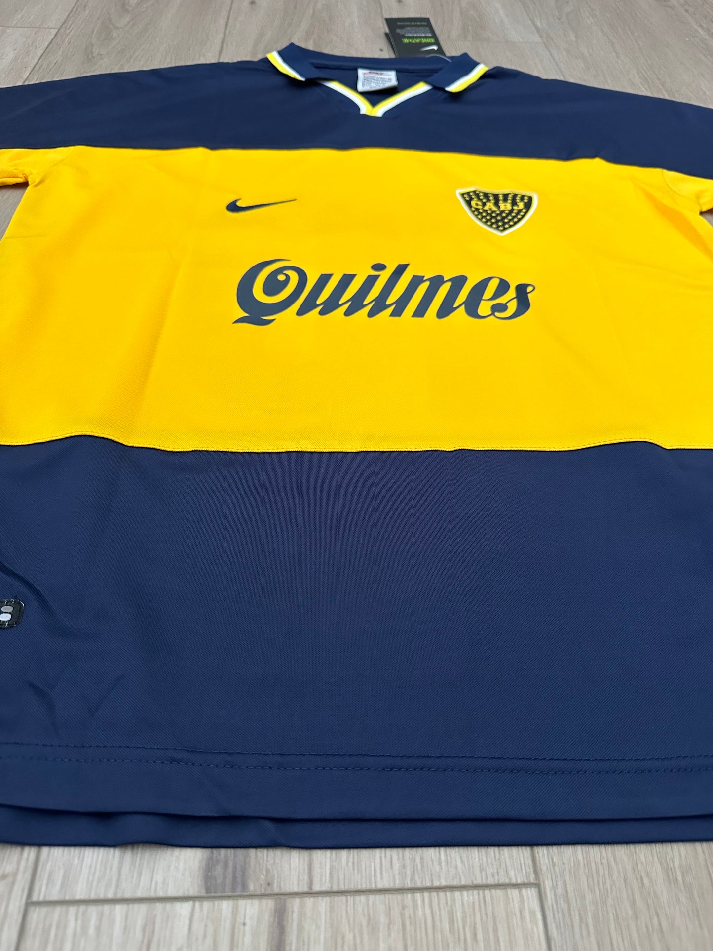 Juan Roman Riquelme #10 Retro 1999/00 Boca Soccer Jersey Home Blue Men Size Football