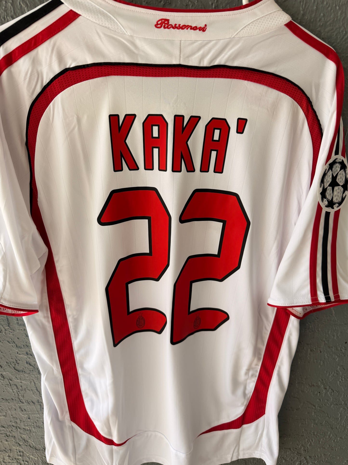 Milan Retro Jersey 2007 Champions League Final White – Kaka #22 – Men’s
