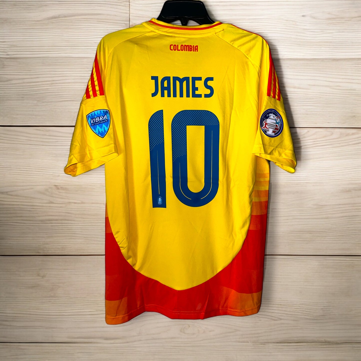 Colombia James Rodriguez #10 Soccer Jersey 2024 Yellow Home Cup Men Size Shirt