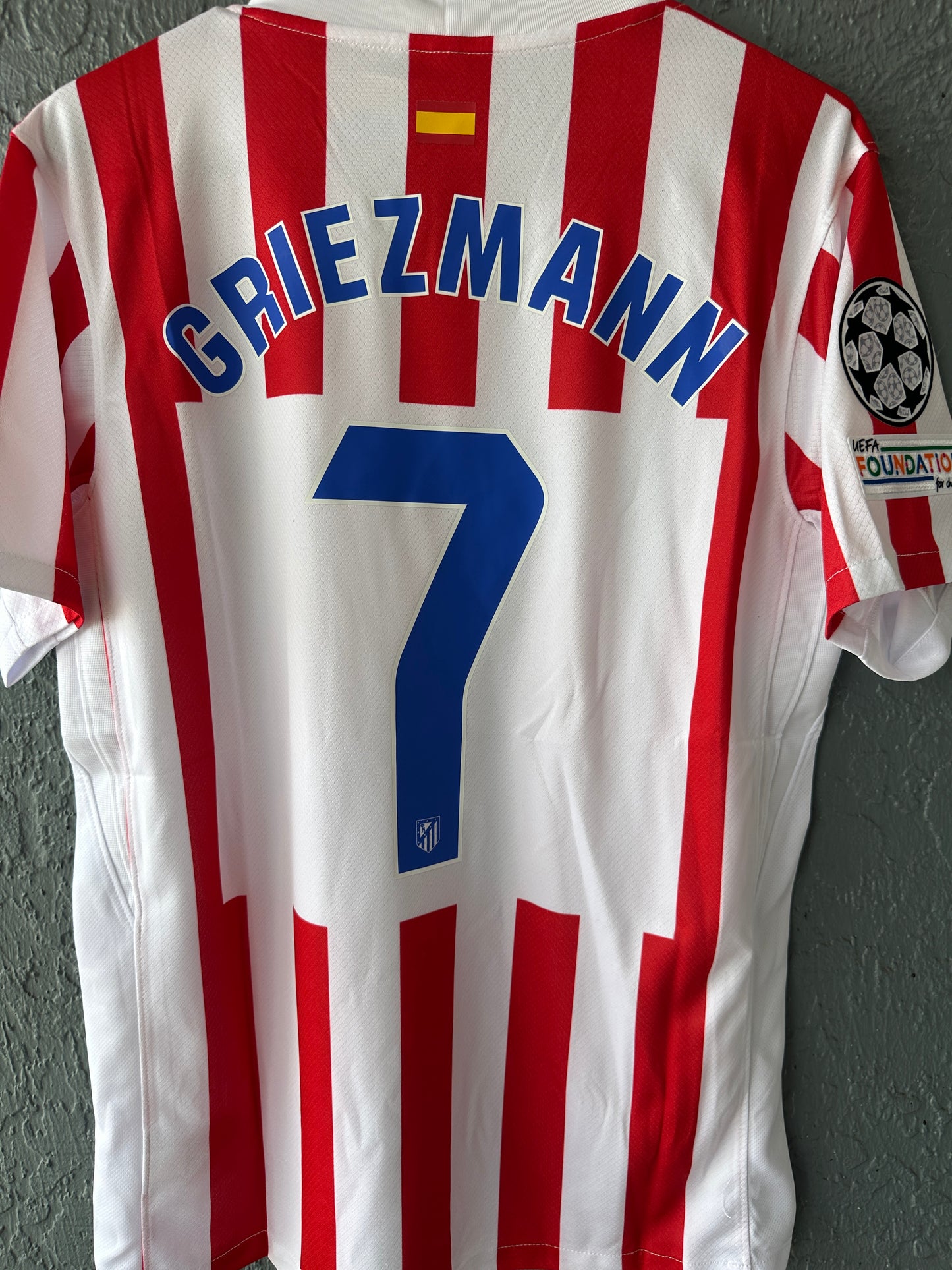 Atletico Madrid 2025/26 Home Jersey Antoine Griezmann #7 Red Men’s Soccer Size