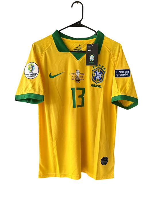 Brazil Dani Alves Jersey 2019 Final Amrican Cup