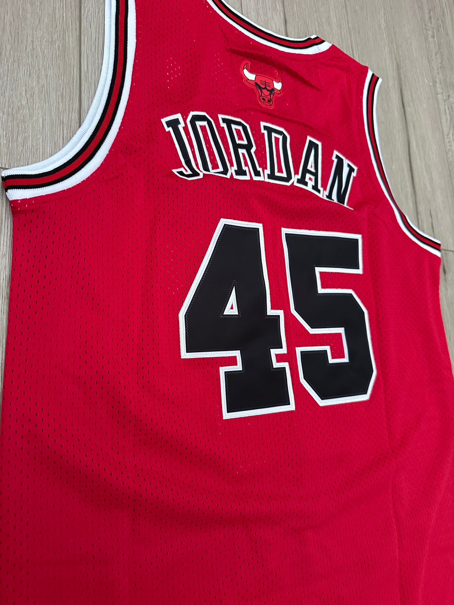 Chicago Bulls Michael Jordan #45 Basketball Jersey Red Men Size Sports