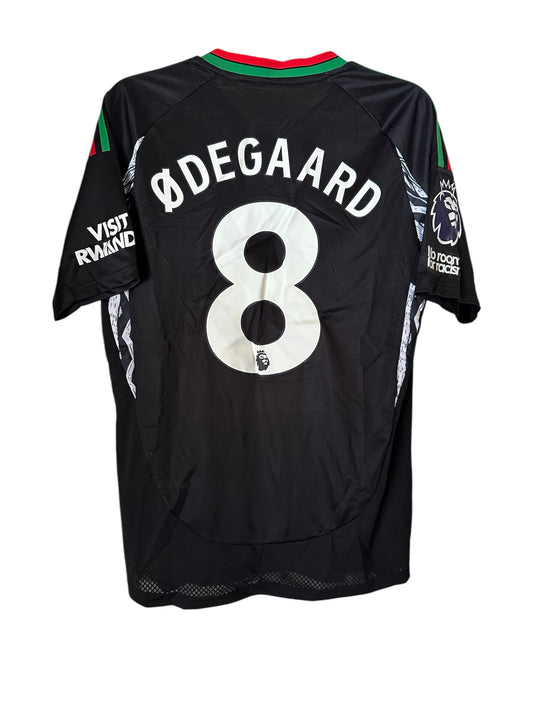 Arsenal Martin Odegaard #8 Black Away Soccer Jersey Men Premier Shirt Size Men