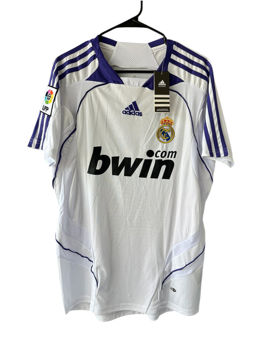 Real Madrid Ruud van Nistelrooy #17 Retro Soccer Jersey 07/08 Home White Men