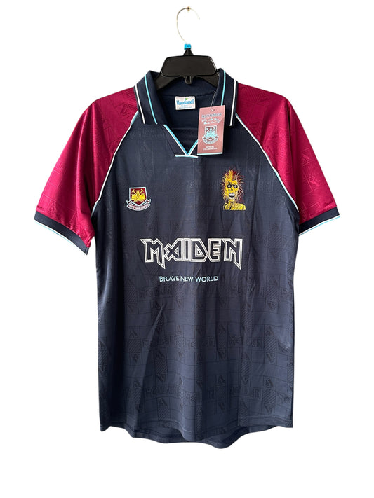 West Ham Iron Maiden Brave new world Blue Red Soccer Jersey Men