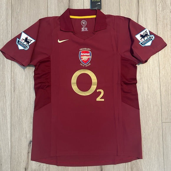 Arsenal Thierry Henry #14 Premier 05/06 Soccer Jersey Red shirt Men size Footbal