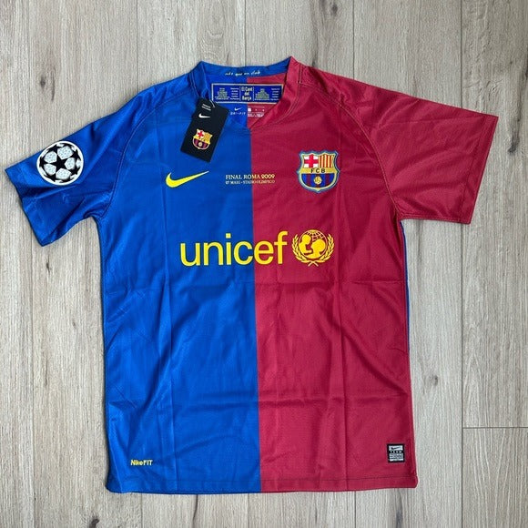 Barcelona Soccer Jersey Lionel Messi #10 Final UCL 2009 Home Regular Men Size