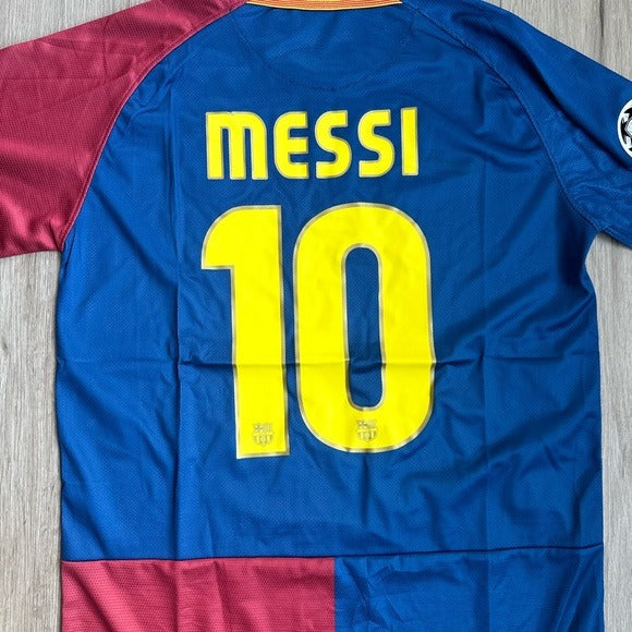 Barcelona Soccer Jersey Lionel Messi #10 Final UCL 2009 Home Regular Men Size