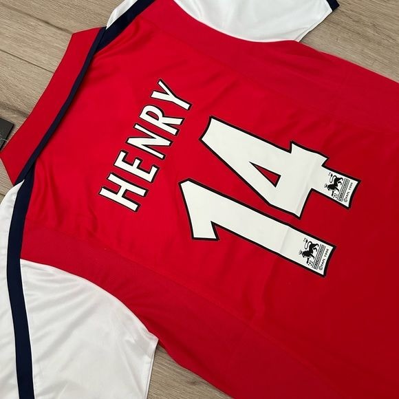 Soccer Jersey Henry 14 Red Home Arsenal Fan Men true Size Retro 2000/01 Men Size