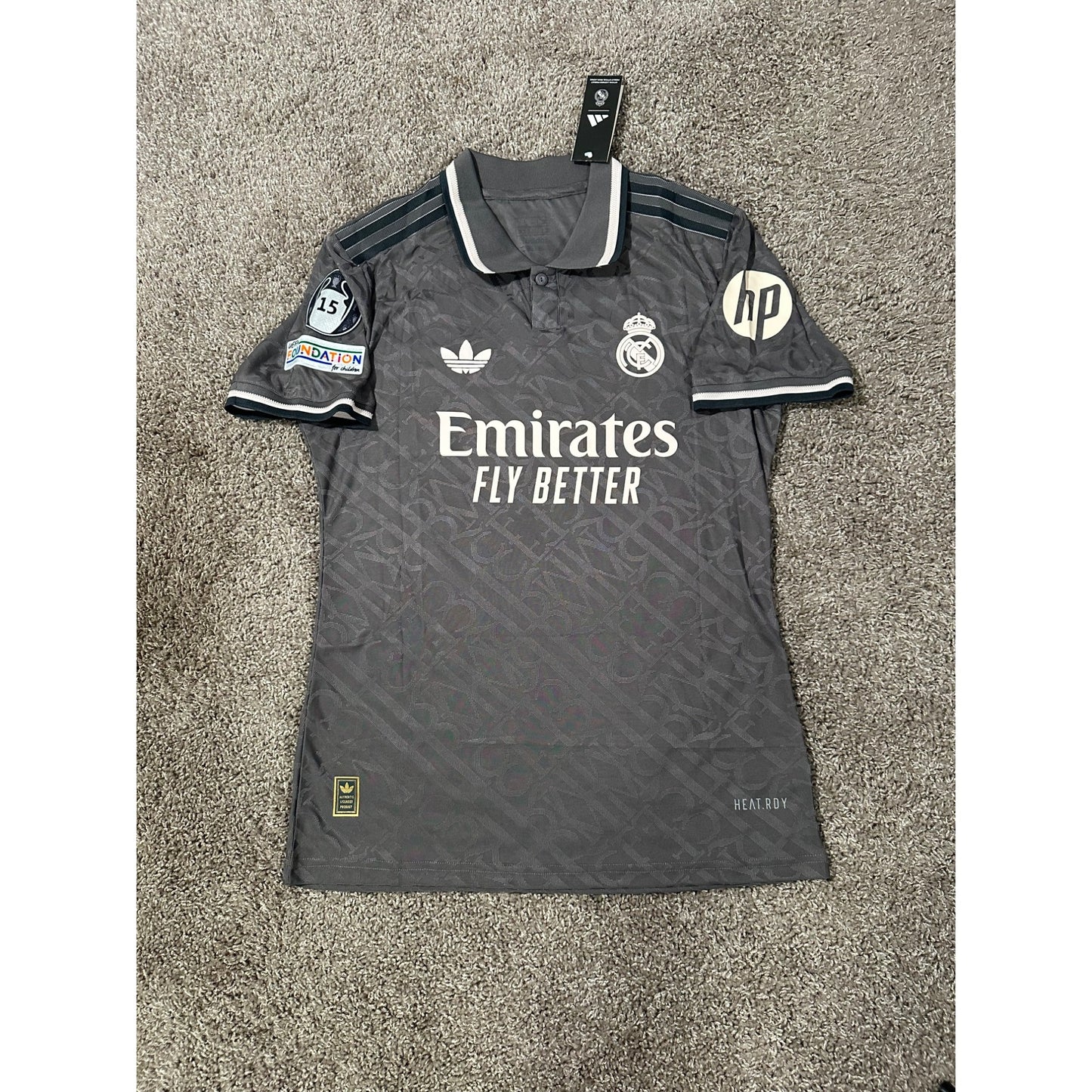 Real Madrid Kylian Mbappe #9 Soccer Jersey Gray Away 2004/25 Men Shirt Size