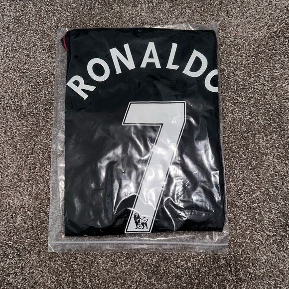 Manchester United Retro 2008 Cristiano Ronaldo #7 Away Black Soccer Jersey Men