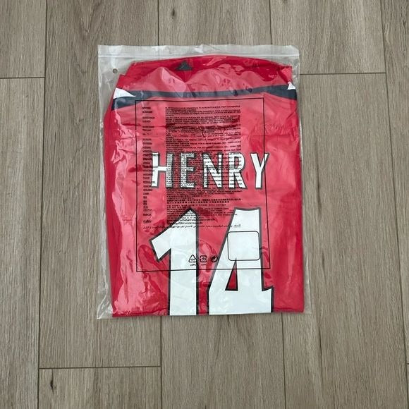 Soccer Jersey Henry 14 Red Home Arsenal Fan Men true Size Retro 2000/01 Men Size