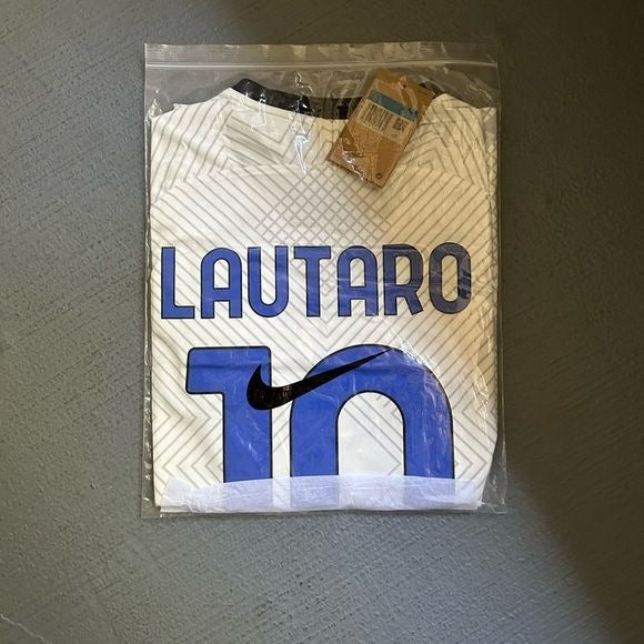 Inter Milan Lautaro Martinez #10 Soccer Jersey 24/25 Men Blue Away White Shirt