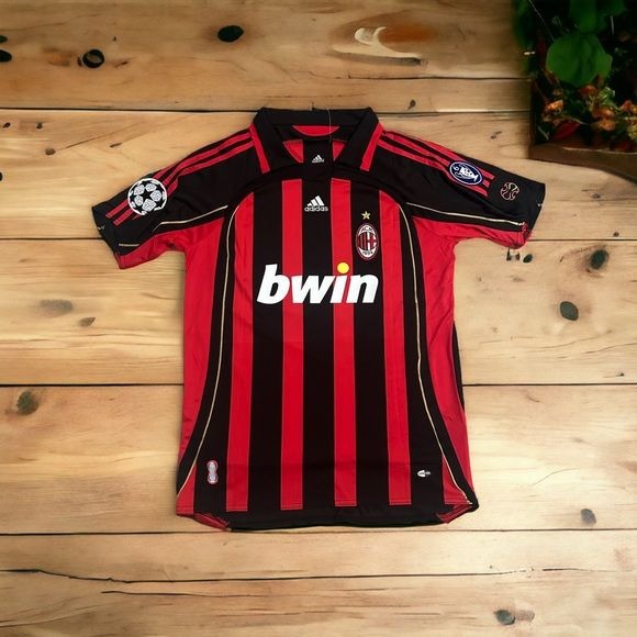 Milan 06/07 Paolo Maldini #3 Home Soccer Jersey Retro Rossoneri Men Size shirt