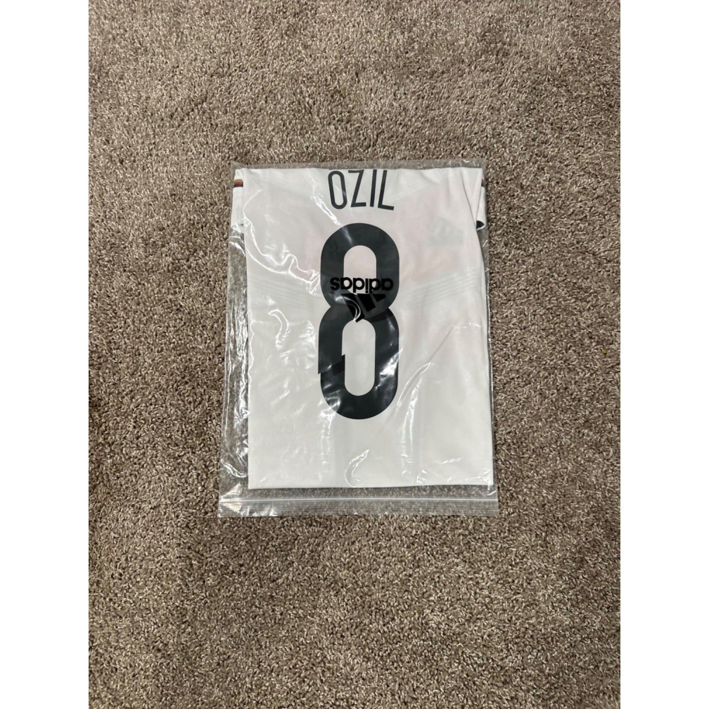 Germany Mezut Ozil #8 Retro Soccer Jersey FWC 2014 Home White Men Shirt Size