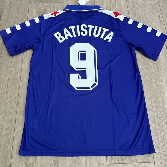 Soccer Jersey Gabriel Batistuta 9 Retro Fiorentina Home Purple Shirt 98/99 Men