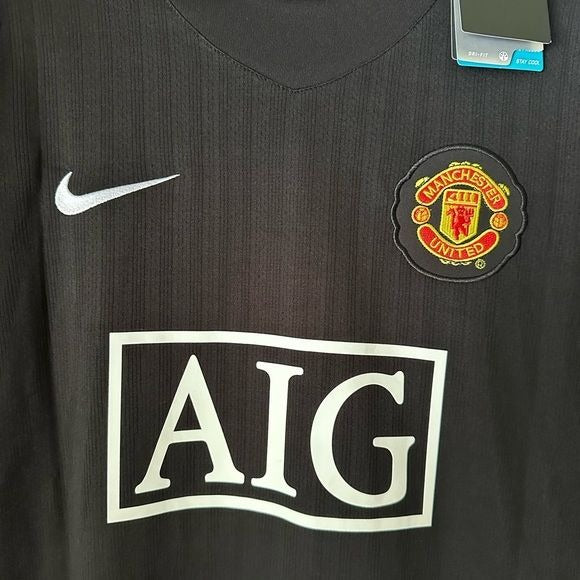 Manchester United Retro 2008 Cristiano Ronaldo #7 Away Black Soccer Jersey Men